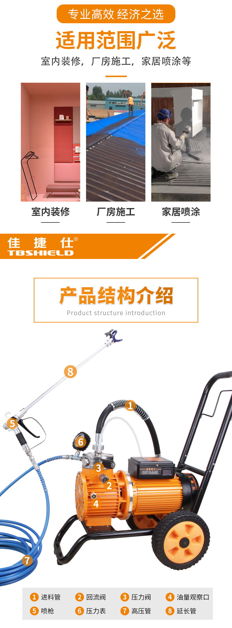 金指数佳捷仕 j4500高压无气喷涂机